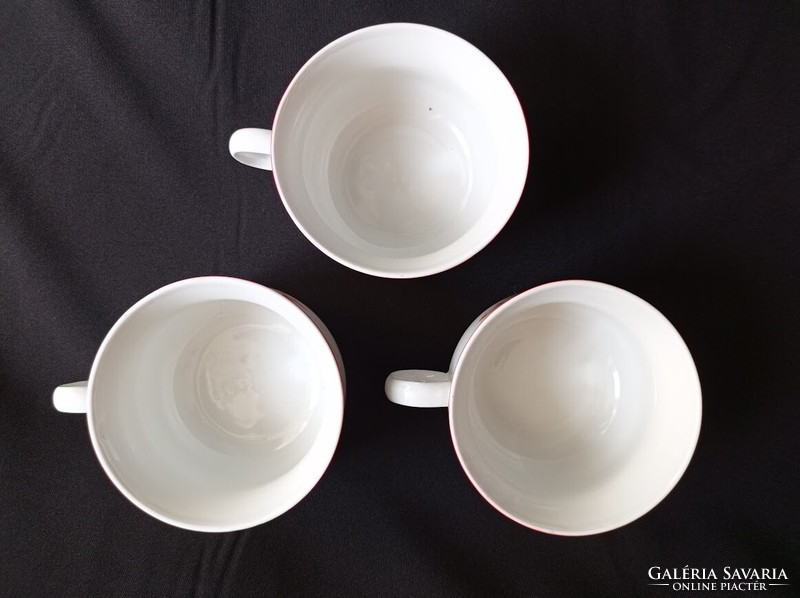 Large pink porcelain tea mugs 3 dl