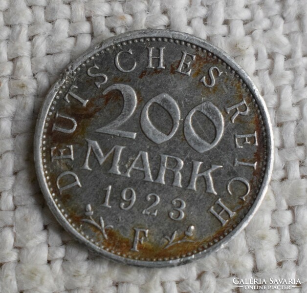 200 Mark f , German Mark , 1923 , German Empire , money , coin