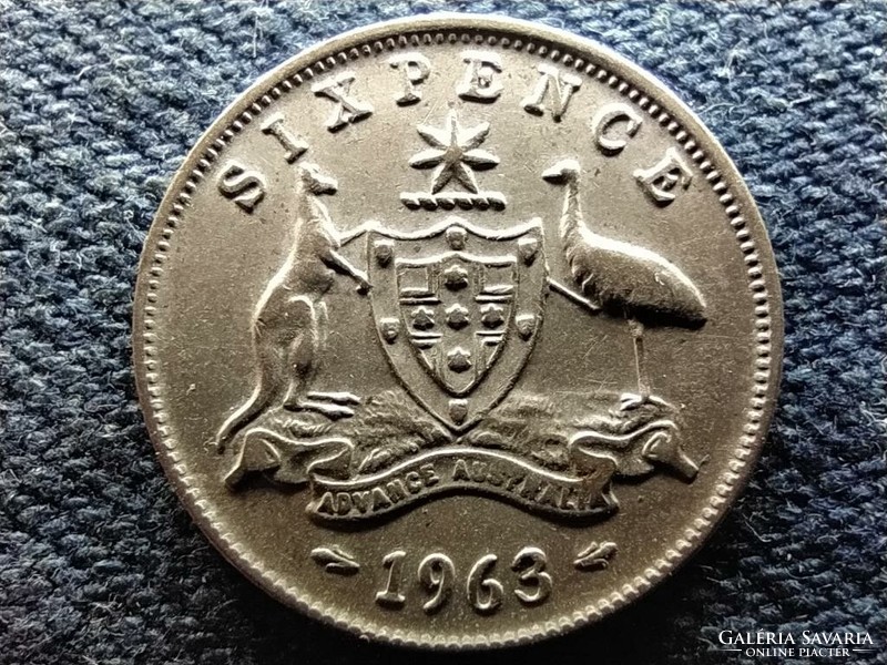 Australia ii. Elizabeth (1952-) .500 Silver 6 pence 1963 (id66438)