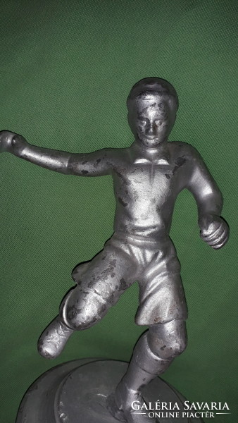 Antique 1950s metal aluminum football player statue 25 x 12 cm as shown in pictures