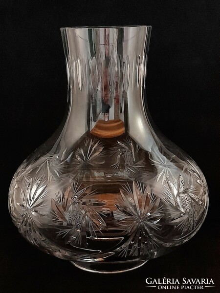 Large polished crystal lampshade, 25 cm