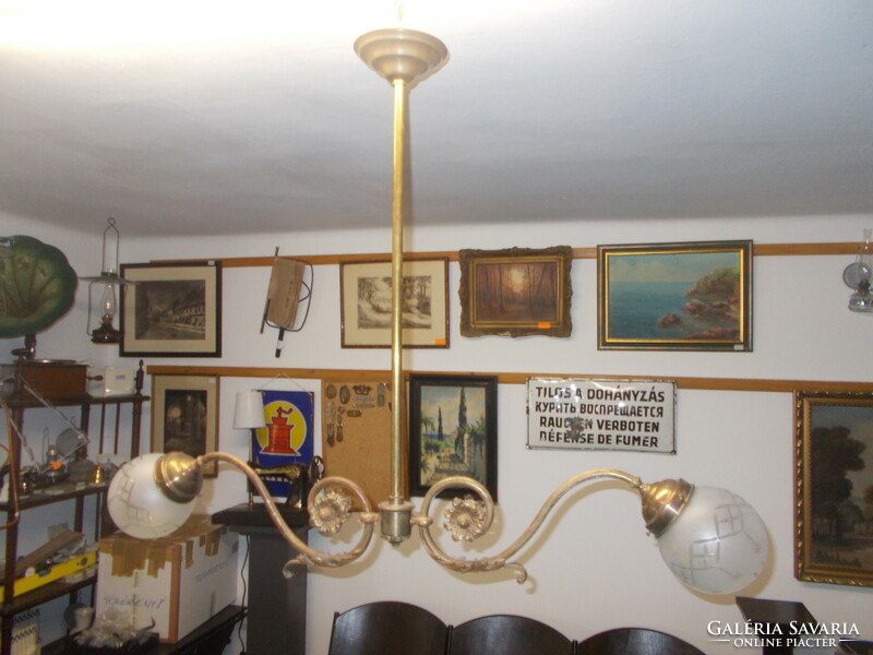 Antique copper billiard lamp