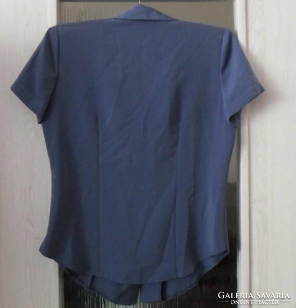 Women's short-sleeved collared summer blouse 1.: British blue