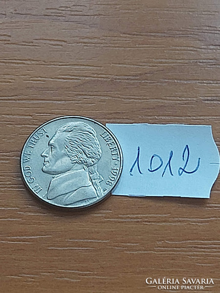 USA 5 cents 1998 p, jefferson 1012.