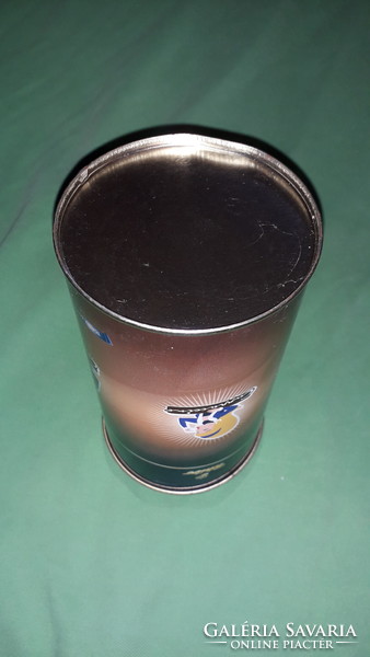 Retro fém lemez TCHIBO kávés színes HIBÁTLAN kör kávé tároló díszudoboz 16 x 8 cm a képek szerint