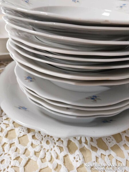 Zsolnay, blue floral, tableware, incomplete