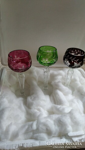 Rare lip colored liqueur glasses, 3 pcs {ü18}