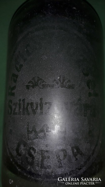 Antik 1929. fajdkakas fejes fejazonos szódásüveg RADICS JÓZSEF CSÉPA 0,5 L a képek szerint
