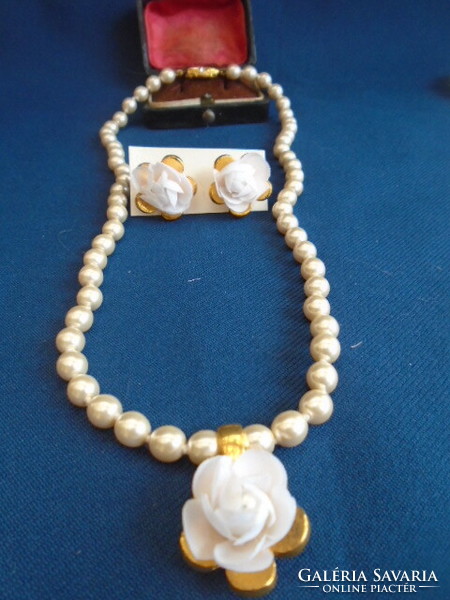 Beautiful old, flawless pearl necklace, also an excellent gift, 0.6 mm 41 cm long.
