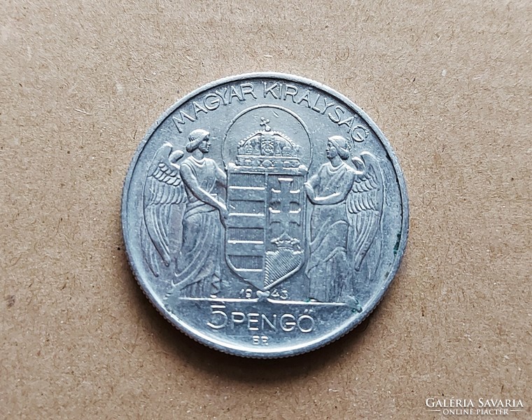 Alumínium 5 Pengő 1943 (2.)
