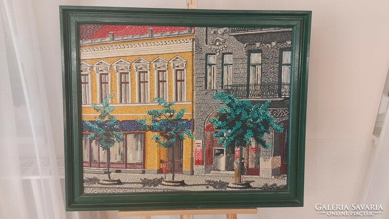 (K) istván nuszer in Debrecen, his beautiful painting 86x70 cm