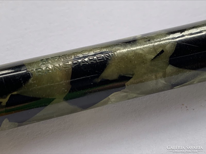 Helios transparent retro fountain pen 14 k. With a golden tip