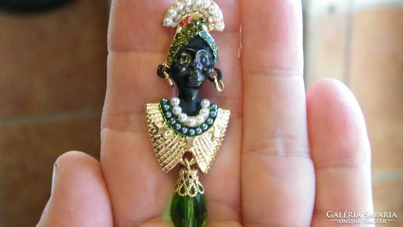 Aranyozott Mór fejes/Szerecsen/ bross