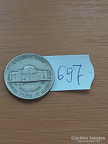 Usa 5 cents 1987 p, jefferson 697.