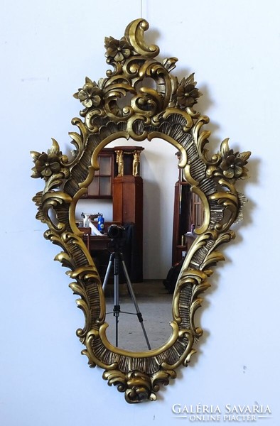 1N320 Antik ovális florentin tükör 134 x 76.5 cm