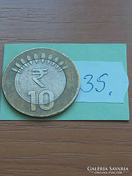 India 10 rupees 2011 bimetal, noida as 35.