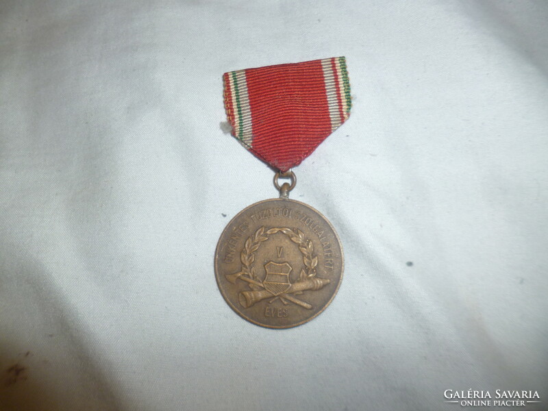 Old volunteer firefighter award 5 years of service 1958