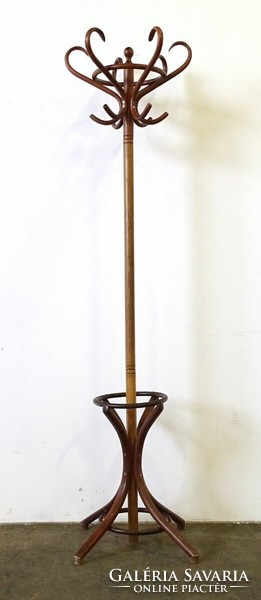 1N780 antique six-arm thonet standing hanger 196 cm