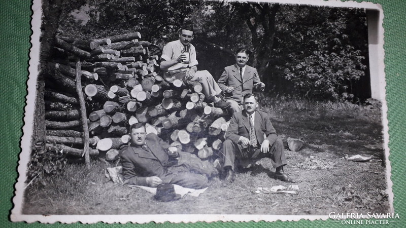 Antik 1920-as évek kerti party  KAOSUREK ISTVÁN UNGVÁR műterméből fotó képeslap  a képek szerint