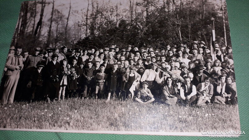 Antique 1929. Hook group maybe school trip photo postcard according to the pictures