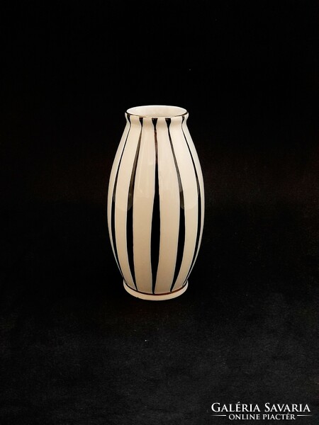 Striped vase of Raven Háza porcelain