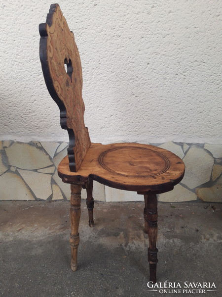 Folk carved chair