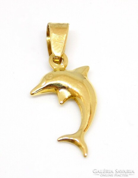 Golden dolphin pendant (zal-au115385)