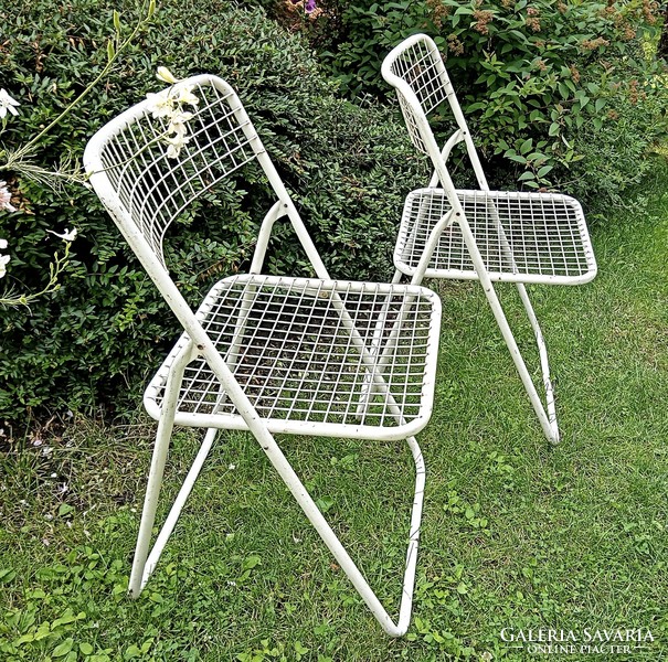 Vintage ted net metal chair late 1970s niels gammelgaard--per piece