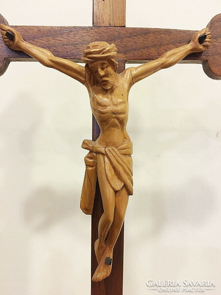 37 cm high wooden crucifix