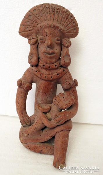 Maya clay sculpture