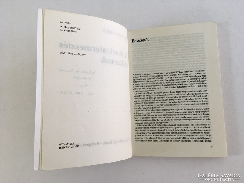 Dr. Józsa László: Kukoricatermesztés szilázsnak 1981. - növénytermesztés, szakkönyv