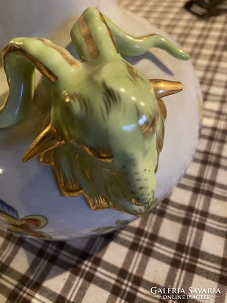 Herend vase with a ram's head for sale!