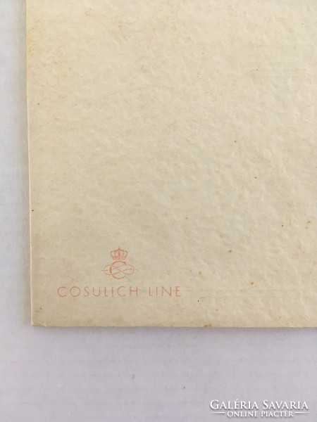 Cosulich line shipping company, vulcania ocean liner, cruise menu and concert sheet - 1934.