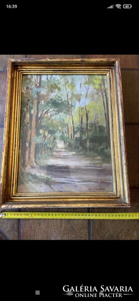 Jenő Keleti Jr.'s painting: forest road.