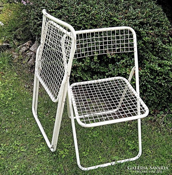 Vintage ted net metal chair late 1970s niels gammelgaard--per piece