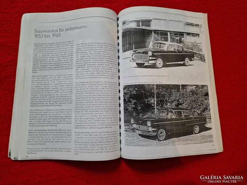 Opel type booklet, book