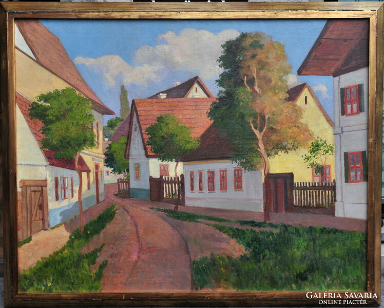 Frecskay Endrének tulajdonítva (1875-1919): Alföldi utcakép