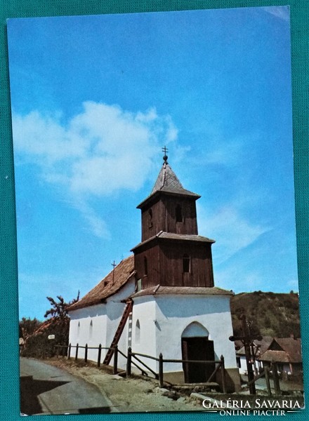 Hollókő, Szent Márton-templom, postatiszta képeslap, 1979
