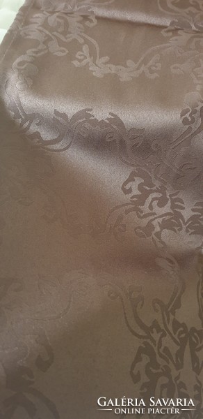 Coffee brown glossy tablecloth/runner 145 cm x 45 cm new
