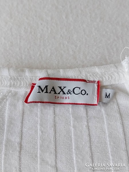 Max mara white long-sleeved top