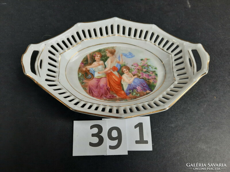 Antique, scenic, openwork Bavarian bowl - serving bowl /391/