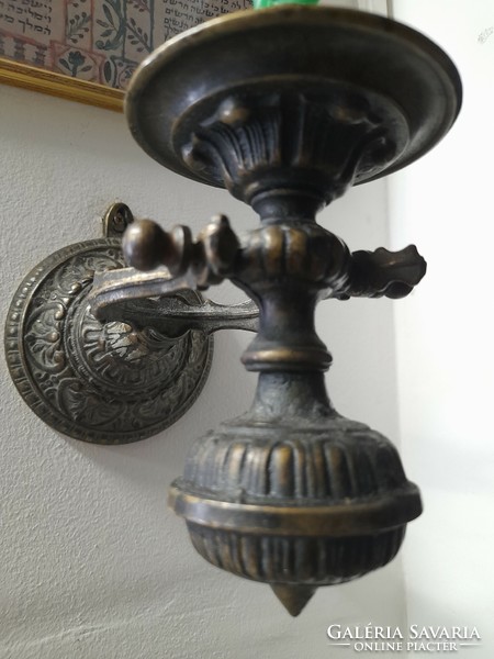 Bronze, copper wall candle holder. 24 Cm.