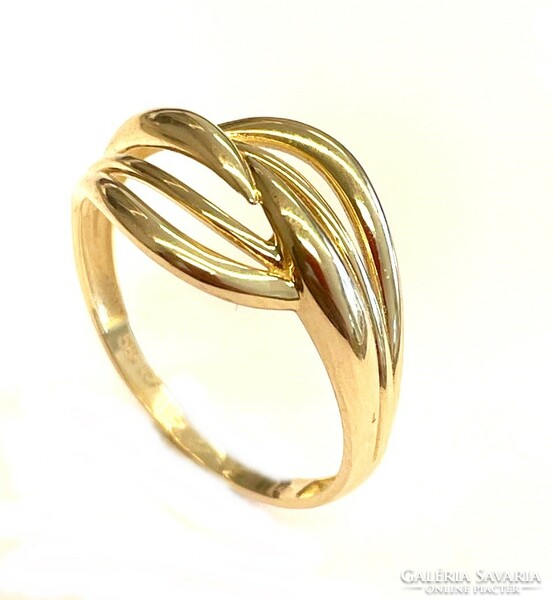 Sárga arany kő nélküli gyűrű M62