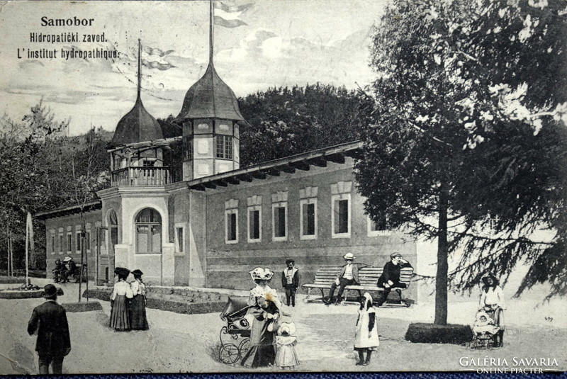 Samobor (Horváto)- Gyógyvízfürdő antik képeslap 1908