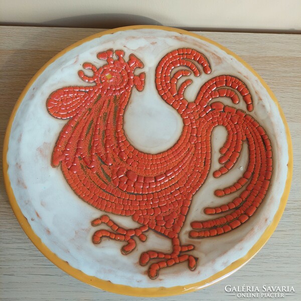 Várdeák ildíko rooster ceramic wall decoration