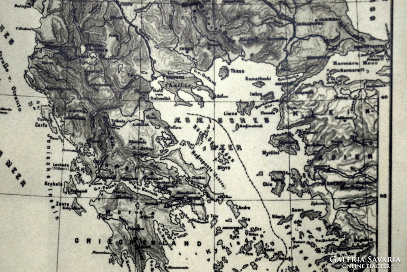 Antique photo postcard - l union la force /cљedinieto pravi silata ! Rulers with a map of the Balkans