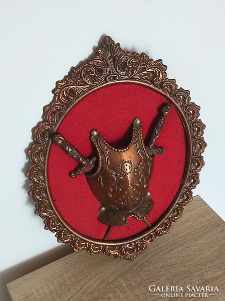 Metal wall decoration - with armor and sword