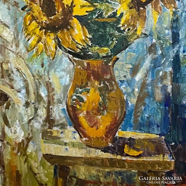 József Vati (1927 - 2017): sunflowers f692