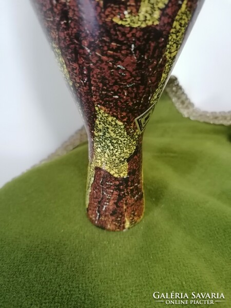 Kerezsi Gyöngyi retro kerámia váza, iparművészeti alkotás
