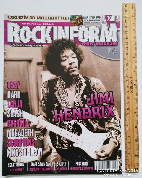 Rockinform magazin 10/4 Jimi Hendrix Scorpions Overkill Slash Ozzy Soulfly Tarja Kings of Leon
